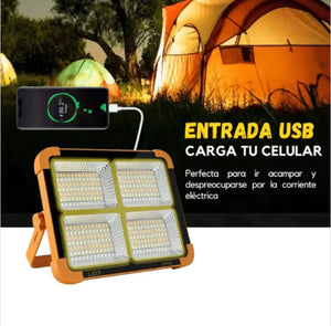 🚨🚨REFLECTOR CON PANEL SOLAR + RECARGA USB DE 200W🚨🚨